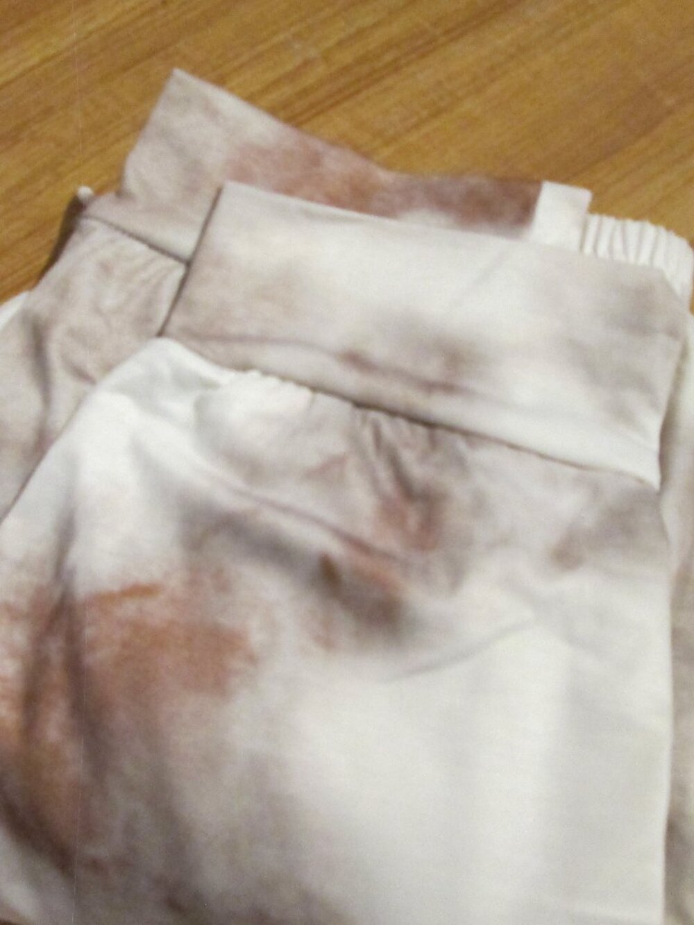 Women s sz Large Tie Dye Beige/white Pajamas Luxury pj's Cute set! long sleeve - Picture 2 of 10
